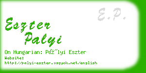 eszter palyi business card
